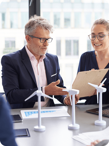 Business professionals collaborating